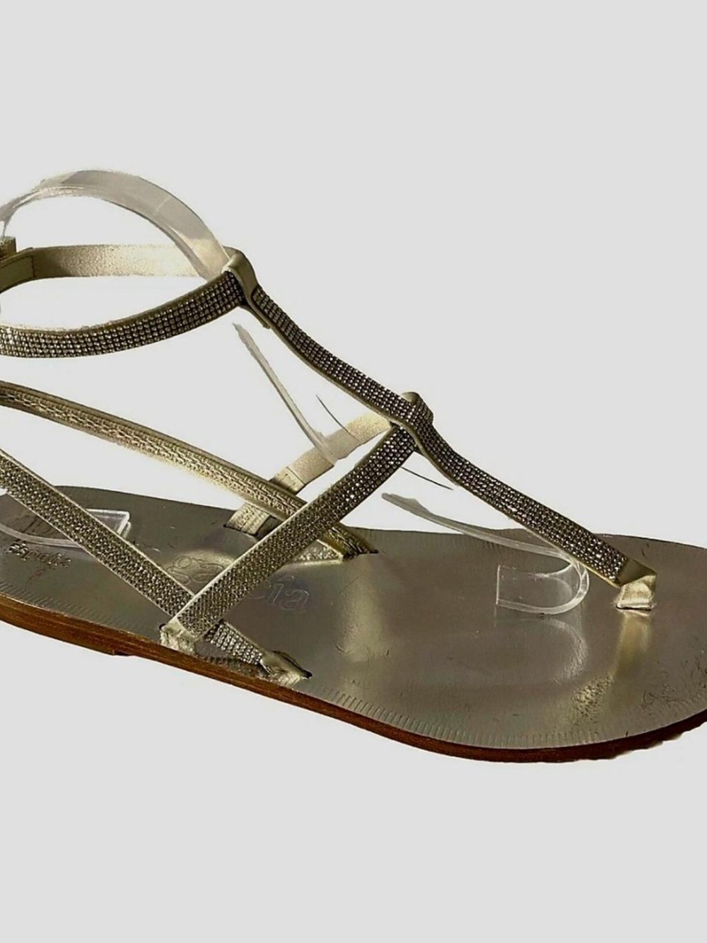 Pedro Garcia real Swarovski Strappy Flat Sandals